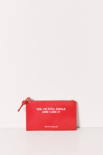 Червоний лакований міні-гаманець