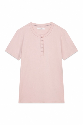 Рожева футболка в рубчик із люрексом