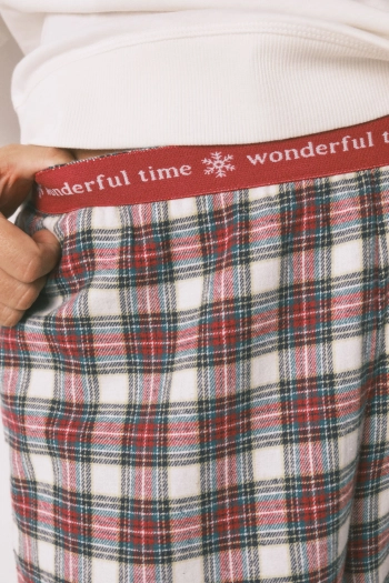 Жіноча бавовняна піжама в клітинку