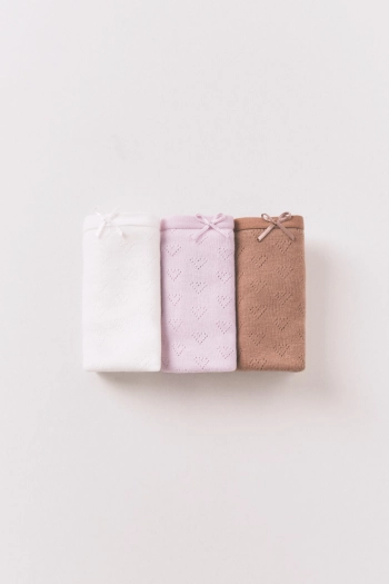 Набір із 3 бавовняних трусиків-танга