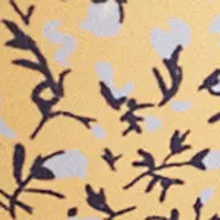 Жовтий топ-бікіні бандо з квітковим принтом