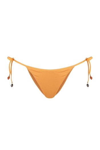 Трусики-бикини оранжевого цвета с завязками по бокам