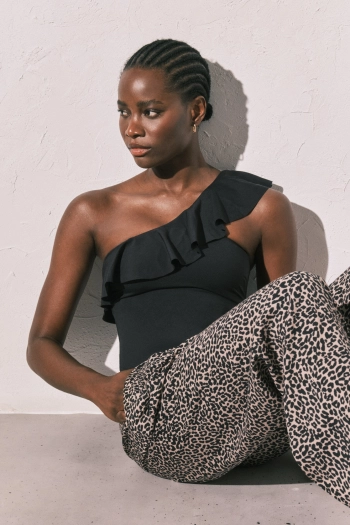 Легкі штани з анімалістичним принтом