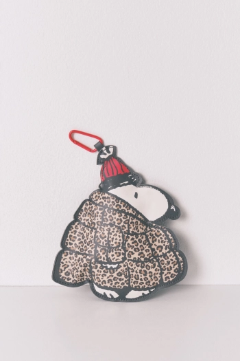 Складана сумка-брелок Snoopy з анімалістичним принтом