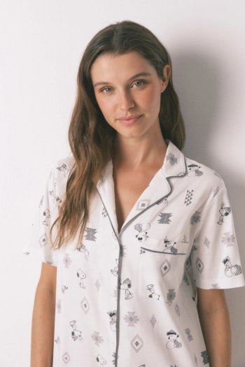 Хлопковая ночная сорочка «Snoopy»