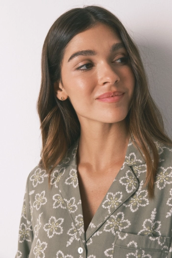 Вискозная пижама с цветочным принтом