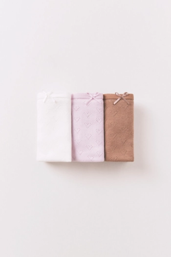 Набор из 3 классических трусиков из хлопка с бантиком