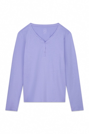 Футболка с длинным рукавом из хлопкового трикотажа