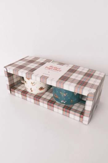 Набір із 2 керамічних чашок із песиками