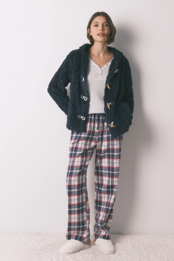 Короткий халат із супер-м'якого флісу з капюшоном