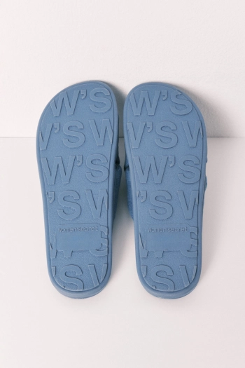 Домашні капці з ефектом деніму в смужку