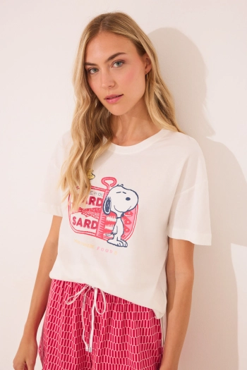Коротка червона піжама Snoopy з бавовни