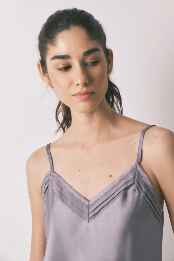 Піжама із сатину та мережива