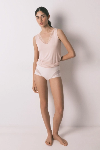 Рожеві коригувальні трусики з високою талією