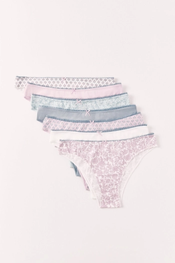 Набір із 7 трусиків-бразиліана з бавовни