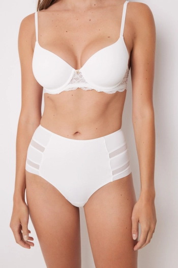 Білі коригуючі трусики з високою талією