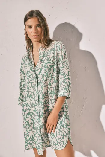 Коротка сорочка-туніка з принтом