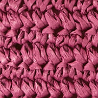 Маленька фіолетова косметичка з рафії з принтом