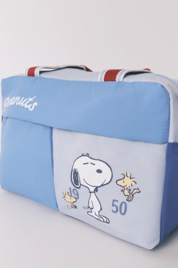 Велика синя косметичка з принтом Snoopy
