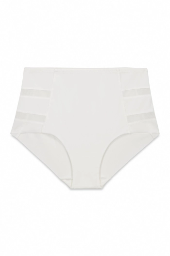Білі коригувальні трусики з високою посадкою