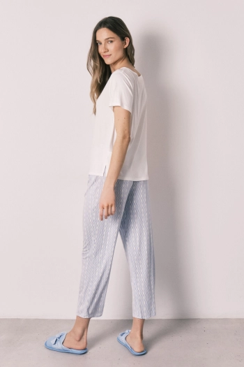 Довга піжама з принтом