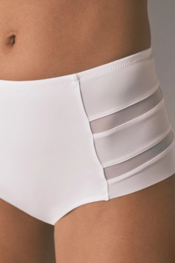 Білі коригувальні трусики з високою посадкою