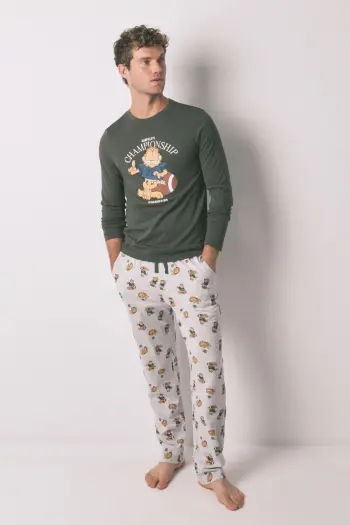 Довга чоловіча бавовняна піжама Garfield