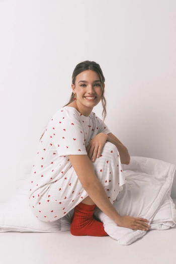 Ночная сорочка MIDI с принтом Mickey Cherry