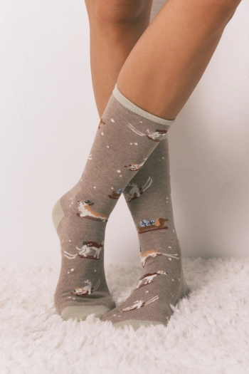 Набор из 6 пар длинных хлопковых носков