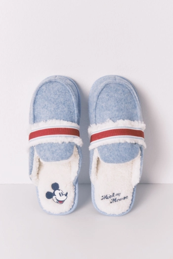 Сині домашні капці-мокасини Mickey Mouse