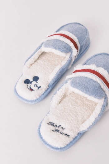 Сині домашні капці-мокасини Mickey Mouse