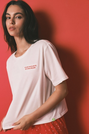 Довга бавовняна піжама з принтом