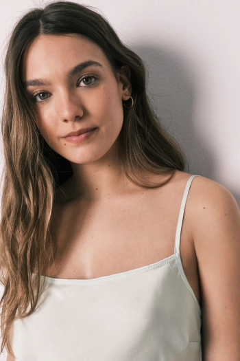 Короткая сатиновая пижама зеленого цвета