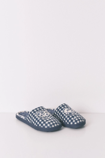 Тапочки SmileyWorld® в синюю клетку