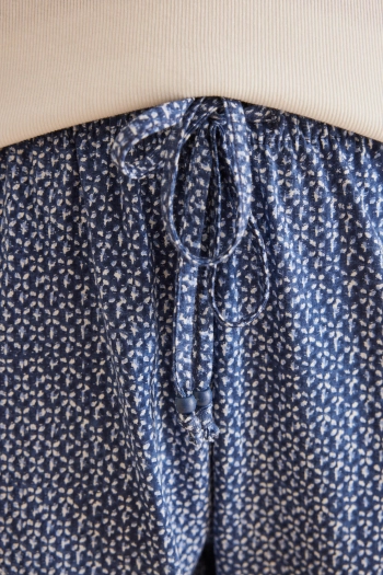 Длинные пижамные брюки из хлопка с геометрическим принтом