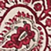 Червона фланелева піжама з принтом пейслі