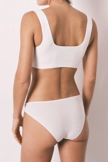 Набір із 3 класичних трусиків з бавовни з мереживом і бантиком