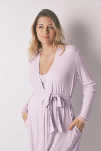 Халат-міді "maternity" у рубчик