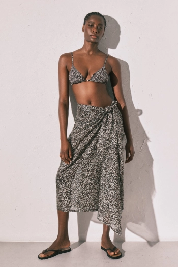 Трикутний топ бікіні з анімалістичним принтом