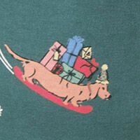 Мужская хлопковая пижама с принтом в виде собак