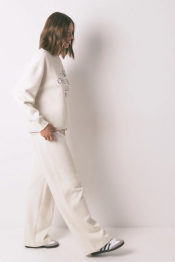 Довгі білі тонкі флісові штани