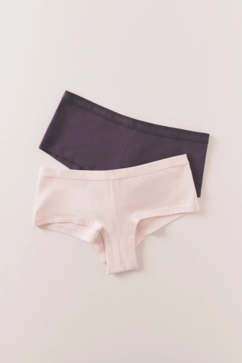 Набір із 2 трусиків-боксерів: фіолетові та рожеві