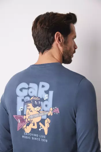 Длинная мужская пижама Garfield из хлопка