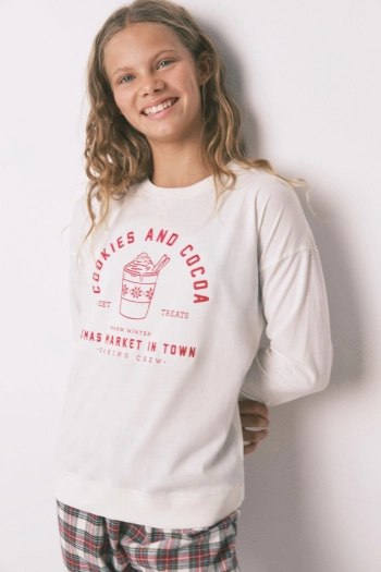 Дитяча бавовняна піжама в клітинку