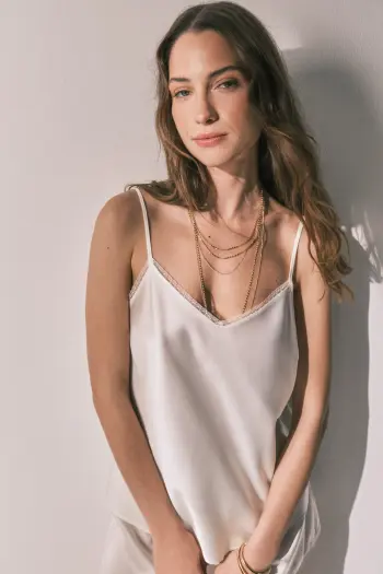 Короткая пижама из сатина