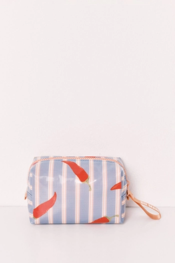 Маленькая водонепроницаемая косметичка в полоску