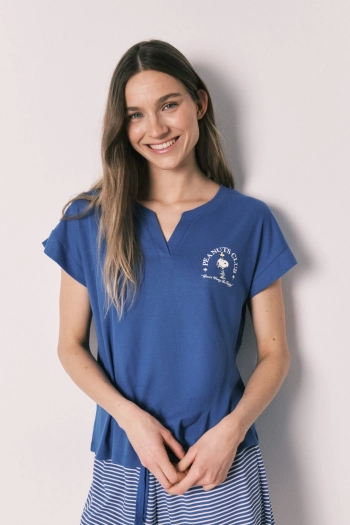 Короткая пижама Snoopy синего цвета