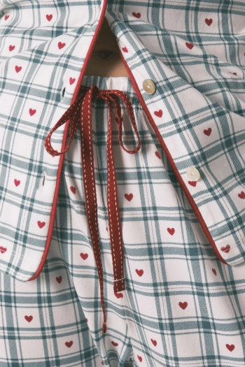 Длинная пижама в клетку