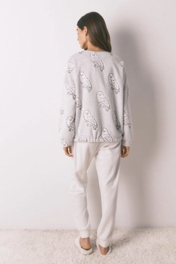 М'яка довга флісова піжама з принтом 'Hedwig'