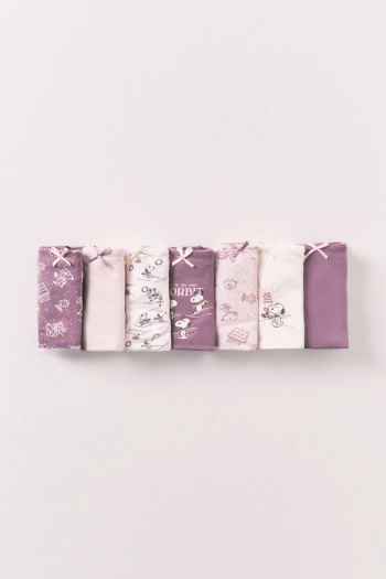 Набір із 7 класичних бавовняних трусиків із принтом Snoopy